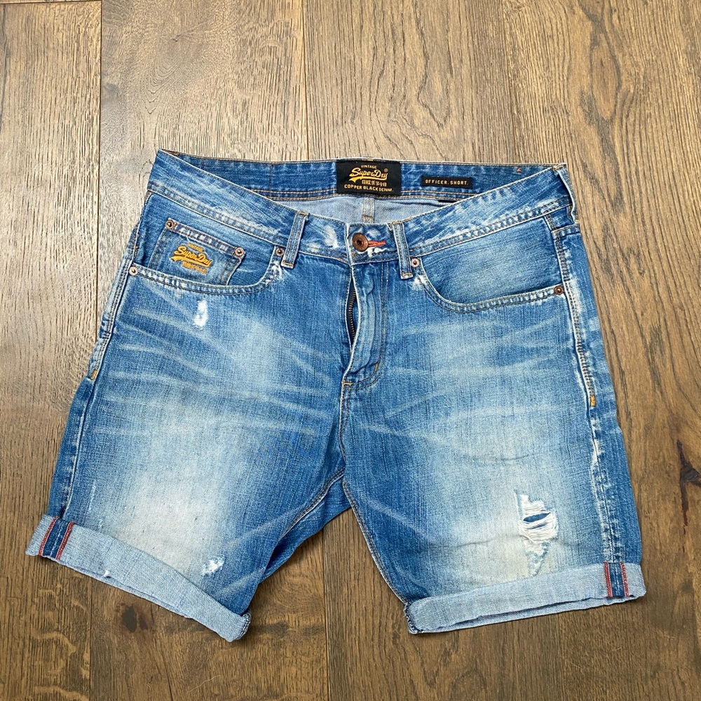 Superdry Men's Blue Denim Shorts